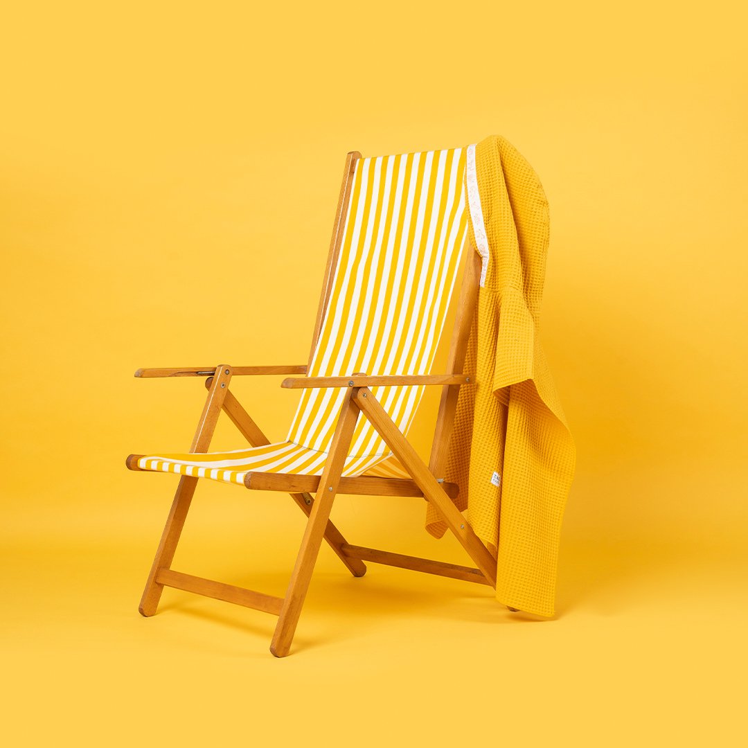 Poncho Bagno Bambino Nido d'Ape Giallo Ocra