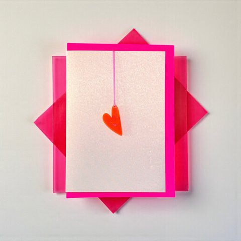 Hang Me Happy * Heart neon pink