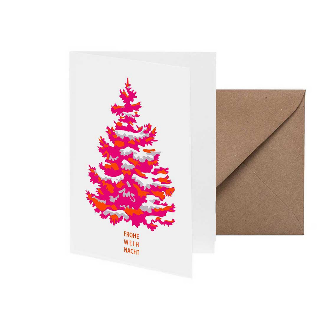 Klappkarte Baum Frohe Weihnacht