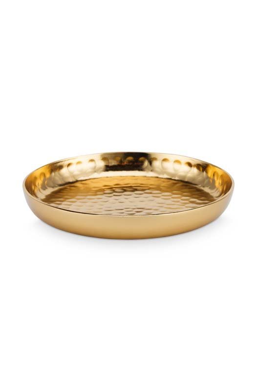 Plate Metal Gold 12cm
