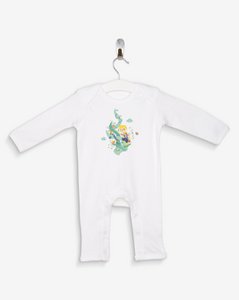 Weißer Pyjama Jack und die magische Bohne 100% Bio-Baumwolle zertifiziert OEKO-TEX