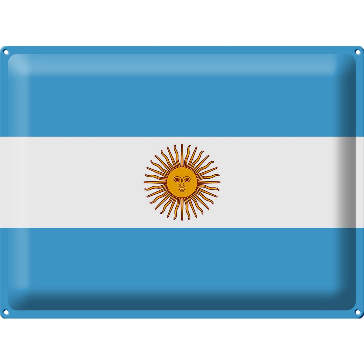 Tin Sign Flag Argentina 40x30cm Flag of Argentina