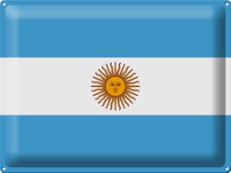 Tin Sign Flag Argentina 40x30cm Flag of Argentina