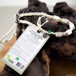Small, reusable hemp food storage container with natural, organic design.