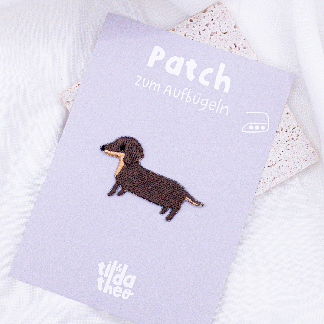 Patch dachshund patch down dog shirt - dog breed gift shirt decorate iron on patch doggeschenk