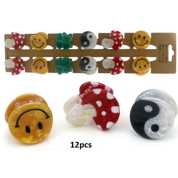 F-A23.1 H1126-004 Hair Clips 2.5cm -  3.5cm - 12pcs