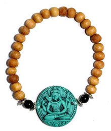Bracelet Sandalwood Turquoise Shiva Nat