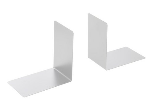 Boekensteun Westcott grijs metaal 2 stuks 90x140x140mm