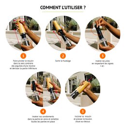 Laguiole salt peberkase bambus salt og peber elektrisk mølle