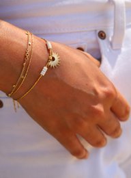 Litha bracelet, khaki sun, gold, matt gold and sequins