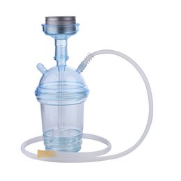 Shisha-Komplettset – ideal für Reisen, Strand, Festivals – Shisha mit Silikonschlauch, Zange, Wasserpfeife, komplettes modernes Acrylglas-Set