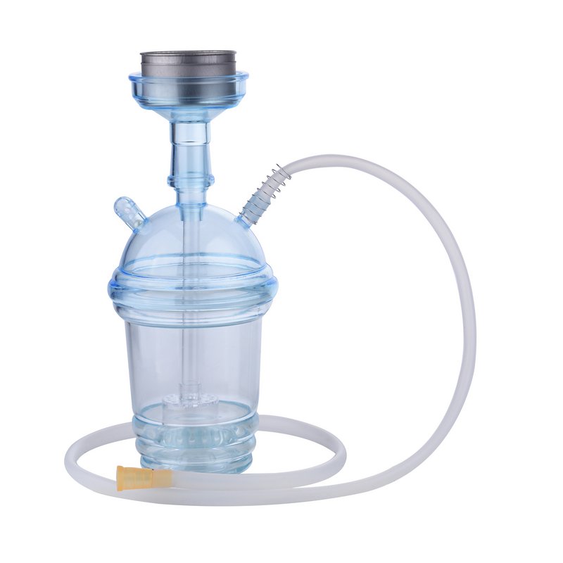 Shisha-Komplettset – ideal für Reisen, Strand, Festivals – Shisha mit Silikonschlauch, Zange, Wasserpfeife, komplettes modernes Acrylglas-Set