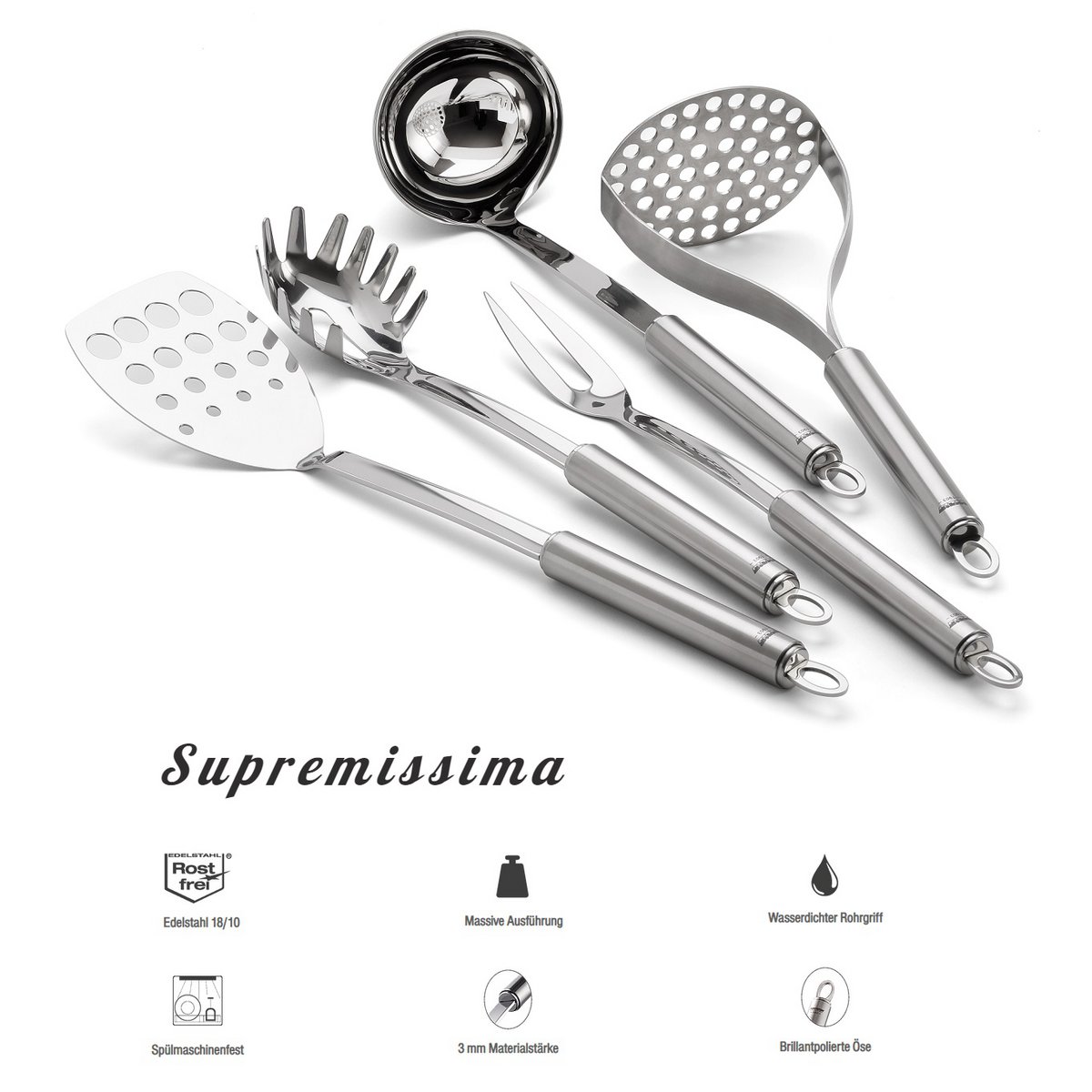 Citrus zester made of stainless steel, series Supremissima
