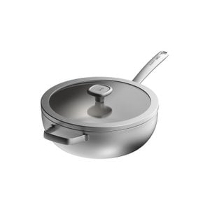 LEO Wok pan with lid Graphite 28cm