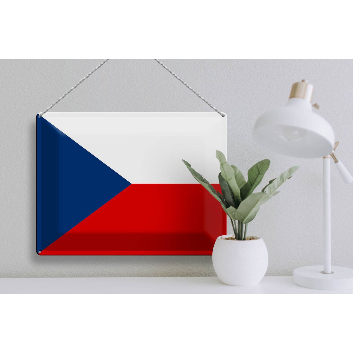 Tin Sign Flag Czech Republic 40x30cm Flag Czech Republic