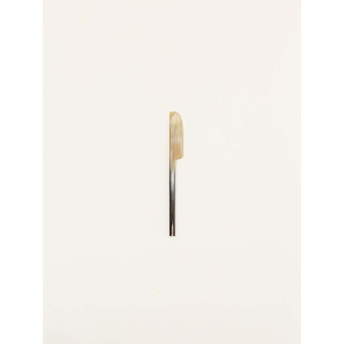 Set di 6 coltelli da burro "Baguette" in corno nero marmorizzato