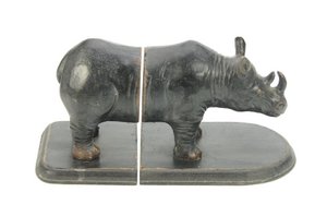 Boekensteun Neushoorn