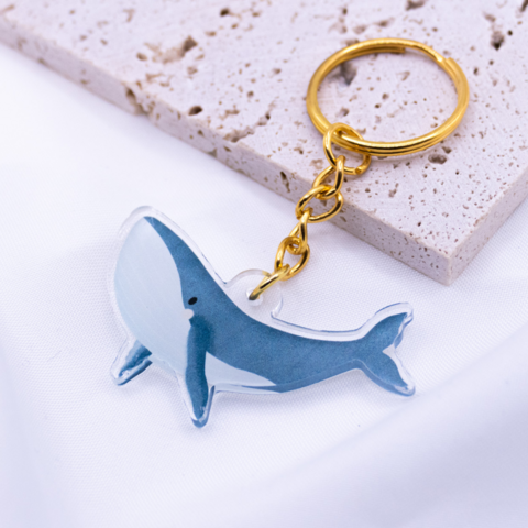 Sleutelhanger bultrug van acryl - cadeau walvis IJsland sleutelhanger