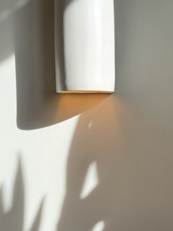 Keramikwandlampe - mattes nicht weiß