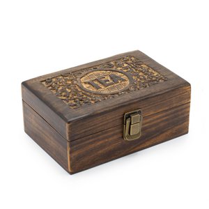 Wooden box for tea - (9 compartments) 23x15x9.5cm