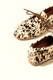 KAI COW PRINT – Leren bootschoenen met haar erop