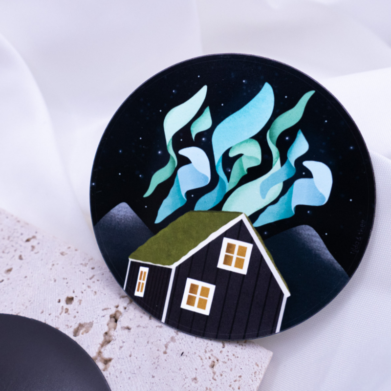 Magnet Iceland Northern Lights Scandinavia - house fridge magnet