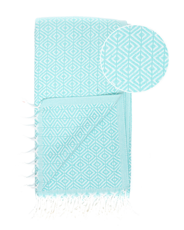 ELA Cotton Hammam Spa Towel – Compact – Mint - 180x100 cm