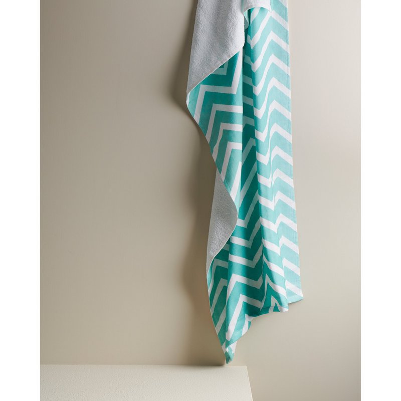 Katoenen hamamdoek van badstof - XL, Chevron-patroon