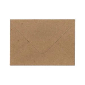 Organische envelop - gemaakt van 100% gerecycled papier - voor DIN A6 ansichtkaarten/gevouwen kaarten