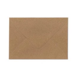 Organische envelop - gemaakt van 100% gerecycled papier - voor DIN A6 ansichtkaarten/gevouwen kaarten