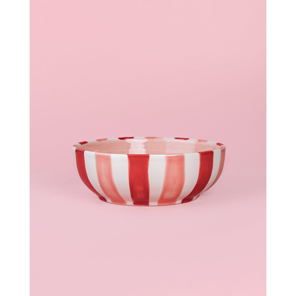 Handmade Ceramic Garlic Grater Dish - Pink and Red - Medium Sweetheart