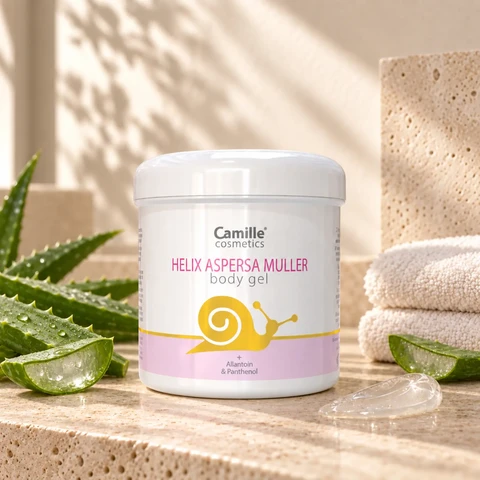 Camille Cosmetics | Slakkenslijmgel - slakkengel - helix aspersa muller - slakken gel - slakkenslijm - bodygel - 250ml