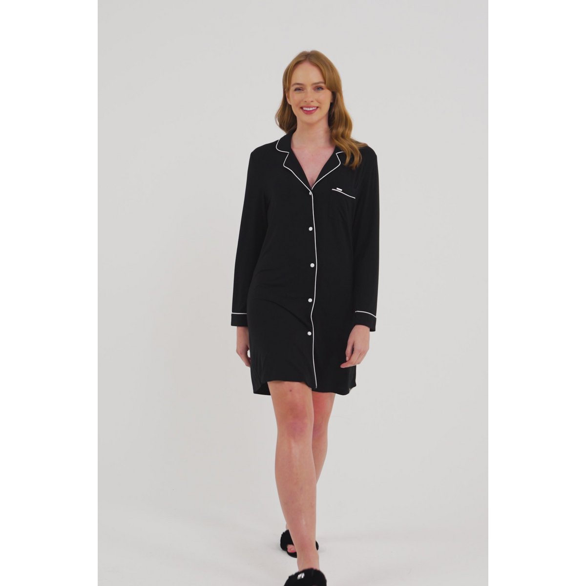 Bambou Nightshirt en noir