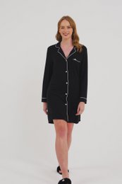 Bamboo Nightshirt in Black