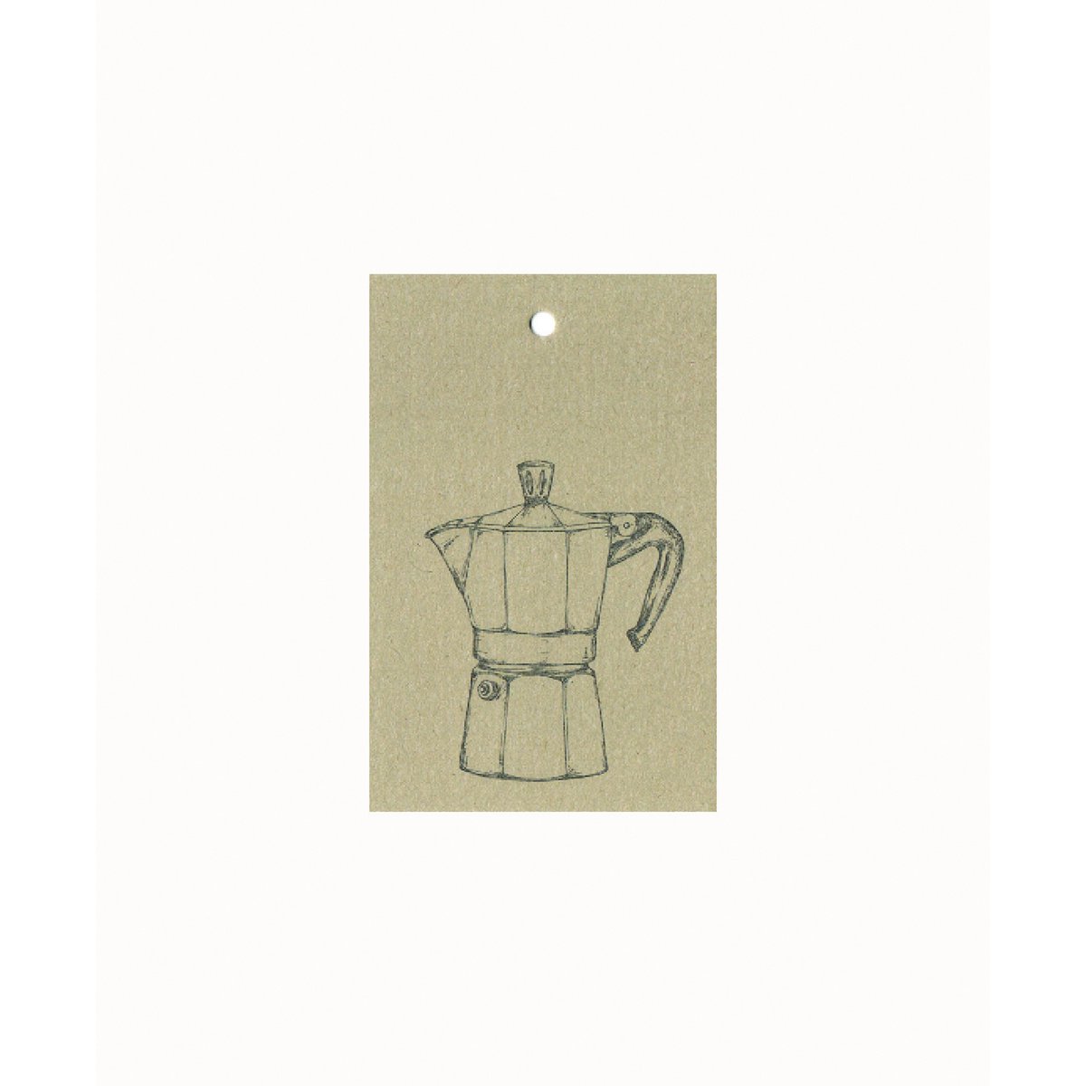 Caffettiera moka sostenibile in carta regalo