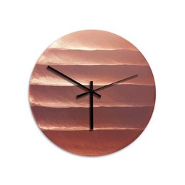 Wall clock polished copper