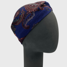 Stirnband Haarband Blau Paisley Ponte Jersey