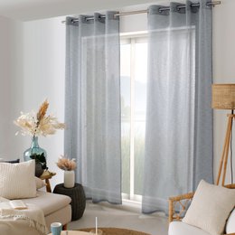 Eyelet Sheer Curtain, 140x240cm, Linen Effect, Maya Collection