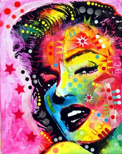 R-F8.1 DP2280223 Diamond Painting -Canvas 50x40cm - Painting 45x35cm Marilyn