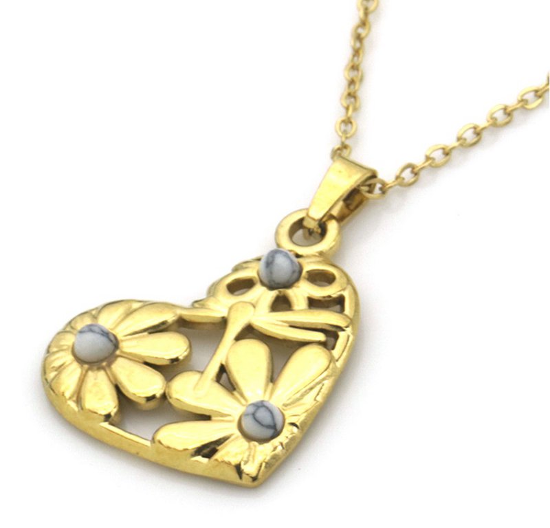 C-A3.1  N091-029G-3 S. Steel Necklace Heart