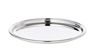 EDZARD dienblad pijp, rond, verzilverd, diameter 22 cm