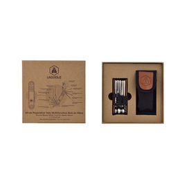 Kit di riparazione Laguiole per bicicletta multifunzione in legno di faggio