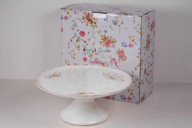 Cake stand English garden 31 cm Isabelle Rose