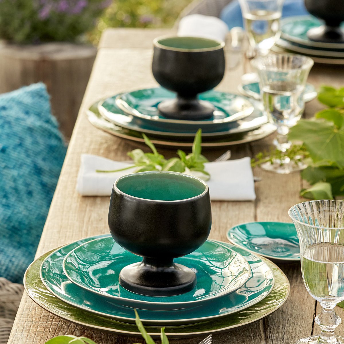 RIVIERA Bol con pie 55cl azur VED 121