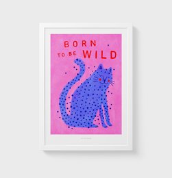 A5 Né pour être sauvage | Impression d'art d'affiche d'illustration