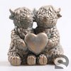 Hooglanders met hart goud 15,5x10,5x15,5