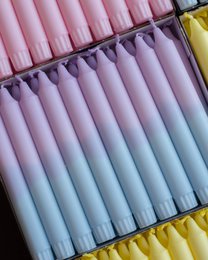 Bougies coniques - bicolores/pastel