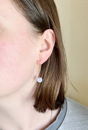 Lilac Dots Hoops made of stainless steel
