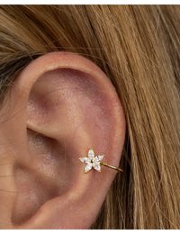 Flower ear cuffs