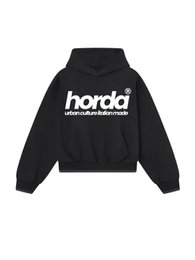 Felpa Urban Nera 330g Boxy Fit | Made in Italy – Horda Brand
